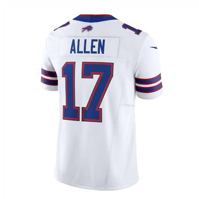 B.Bills #17 Josh Allen White Vapor F.U.S.E. Limited Player Jersey 绡揅 Home American Football Jerseys