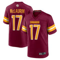 W.Commanders Home Game Football Jerseys - Burgundy - #17 Terry McLaurin Player